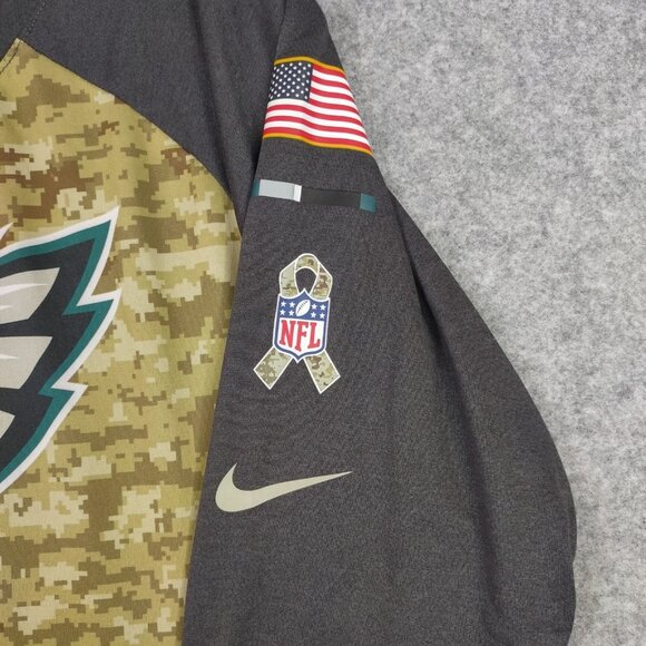 Nike Shirt Mens Sz L Philadelphia Eagles Tee Salute To Service Camo Dri Fit 3/4 - Picture 3 of 14